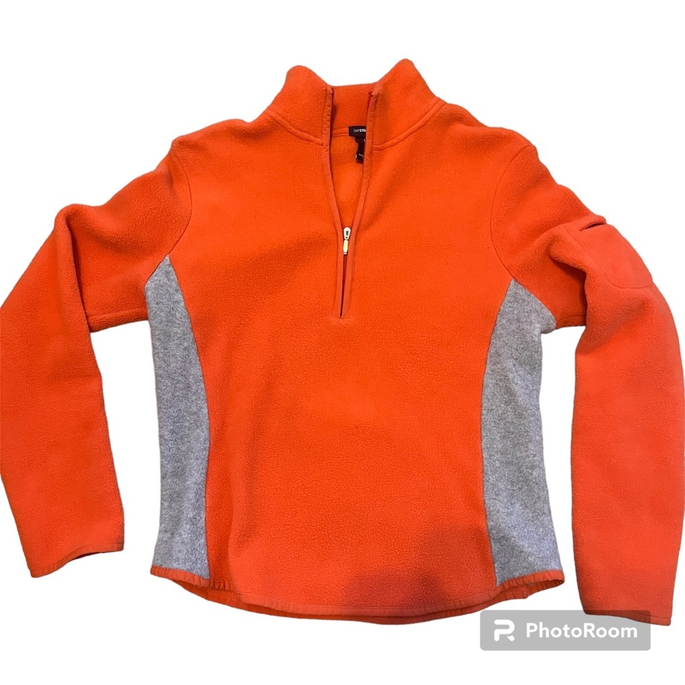 Gap Stretch Fleece Pullover Half Zip Orange Small
